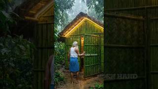The Bamboo House looks gorgeous in forest. episode 01. # Bambo house # bamboo art ☘️