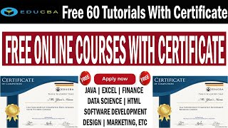 Educba Free Online Courses With Certificates Html Css Bootstrap Web Designing Seo And All