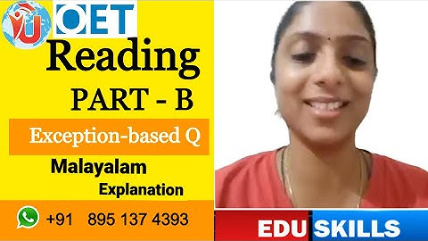Edu Skills OET: Batch Video-4: Reading Part - B:G: Patient Confidentiality: Exception-based Question