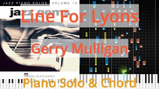 🎹Line For Lyons, Solo &amp; Chord, Gerry Mulligan, Synthesia Piano