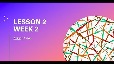 Maths week 2 lesson 2