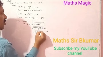 Find the two numbers whose A.M. and G.M. are respectively 10 and 8.