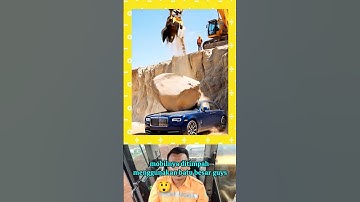 detik-detik mobil ditimpa batu besar #videoalatberatyt #excavator #reaction #alatberat #shorts #fyp
