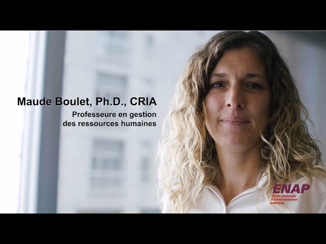 Watch La recherche à l’ENAP – Maude Boulet, professeure en gestion des ressources humaines on YouTube.