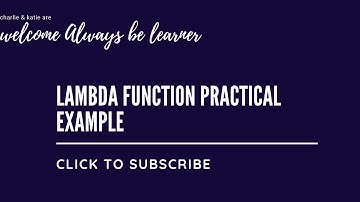 Lambda Function 3 Practical