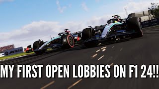 MY FIRST TIME RACING OPEN LOBBIES ON F1 24!!