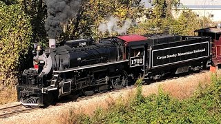 [4K] Great Smoky Mountains Railroad Steam Train
