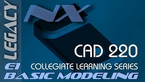 E1 Siemens NX 8.5 - Basic Modeling 1 Tutorial for Beginners
