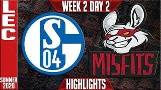 S04 vs MSF Highlights | LEC Summer 2020 W2D2 | Schalke 04 vs Misfits Gaming