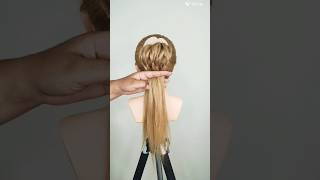 PEINADO CON DONA #hairstyle #trending #hair #hairtutorial #peinados #fácil