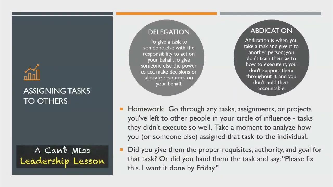 Delegation vs Abdication PPT Version Leadership Lesson 090 YouTube