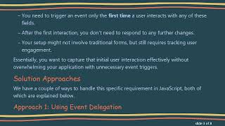 How to Watch for the First Interaction on Form Elements in JavaScript