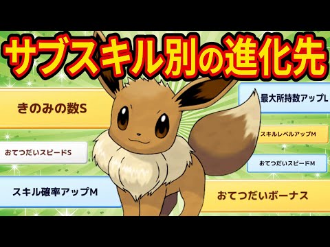 ブイズ ポケスリ サブスキル・性格別にイーブイの進化先おすすめを紹介します