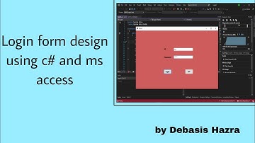 Login Form Design using C# and MS Access