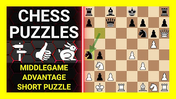 Chess Puzzles to Practice. Themes: Middlegame, Advantage, Short puzzle. Learn Chess