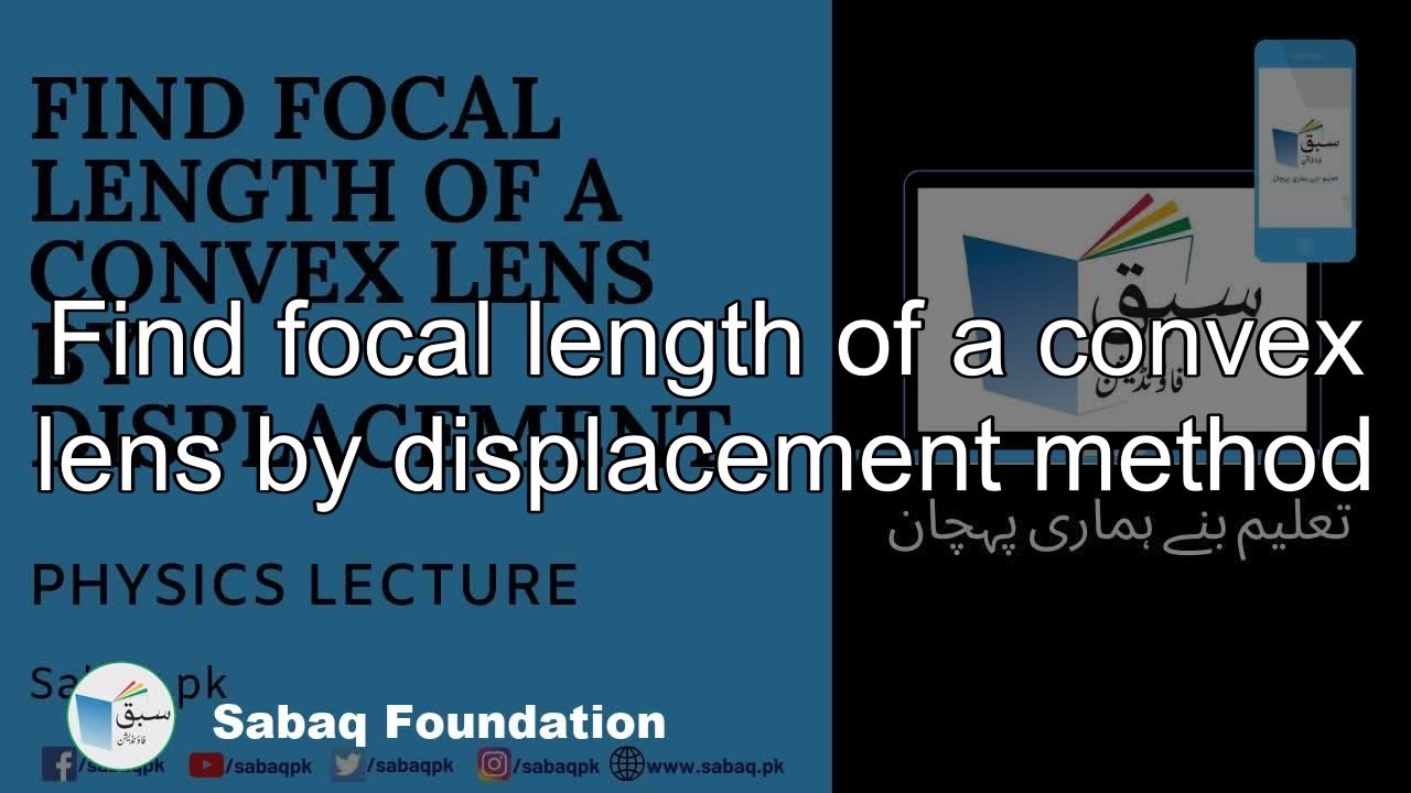 Find focal length of a convex lens by displacement method, Physics
