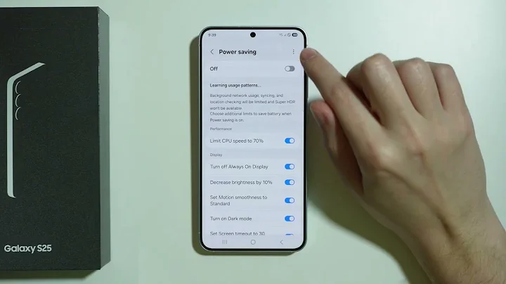 Samsung Galaxy S25: How to Turn ON/OFF Adaptive Power Saving Mode (Adaptive Battery Saver)