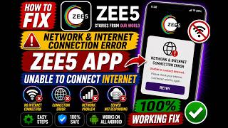 How to Fix ZEE5 App Network & Internet Connection Error | ZEE5 Unable to Connect to Internet Fix