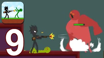 Stickman Zombie Shooter - Gameplay Walkthrough Part 9 - Fight With Boss - Chapter 4 (iOS,Android)
