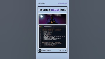 Haunted House using html css | @CodeHubSantanu #shorts