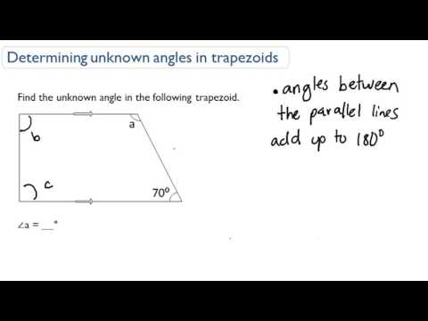 Determining Unknown Angles In Trapezoids