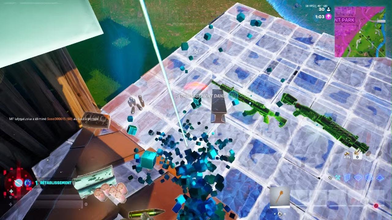 J'essaie de passer platine 2.sur fortnite