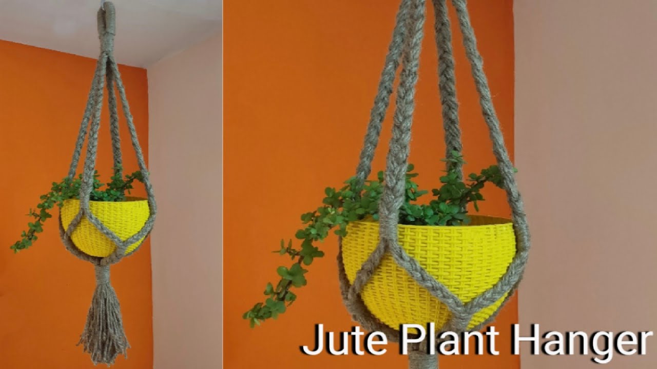 HOW TO MAKE PLANT HANGER FROM JUTE / Jute से बनाए प्लांट हैंगर YouTube