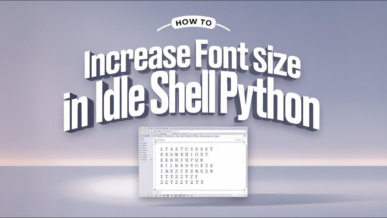 How To Increase Font Size In IDLE Shell Python - YouTube