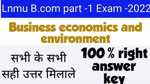 lnmu b.com part 1 business economics and environment answer key business economics answer key