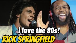 RICK SPRINGFIELD - Dont talk to strangers REACTION - I love the 80s! So many great songs!
