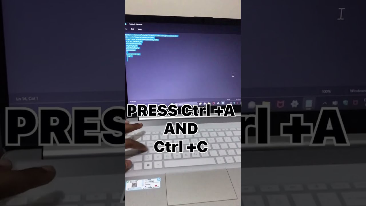 How To Copy Text In Laptop Using Keys Shortcut Shorts Viral