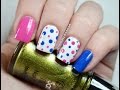 How to DIY Easy Dotting Nail Art / Маникюр Яркий Горошек Дизайн ногтей