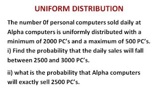 Uniform Distribution - Related Problem