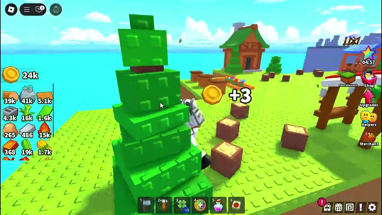 Roblox getting money! "BUILD AN ISLAND!"