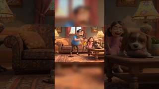 PUPPY TOOK DAD'S SHOES 😂#shorts #cartoon #funny #animation #kids #trending #bommalu #viral #bts #pet