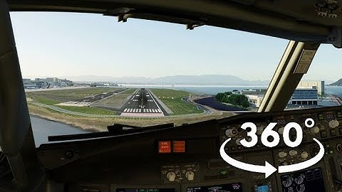 360 VR | X-Plane 12 — Landing at Santos Dumont (SBRJ), Rio de Janeiro