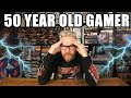 The 50 year old gamer  happy console gamer