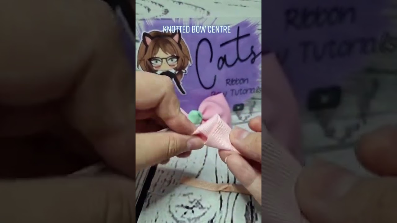 Bow making tips and tricks, How to make a knotted centre for hair bows, Cute knotted Bow centre