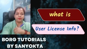 What is USER LICENSE INFO ?