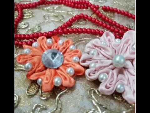 Amazing Ribbon Flower Work - Hand Embroidery Flowers Design - DIY Easy Flower Making - YouTube