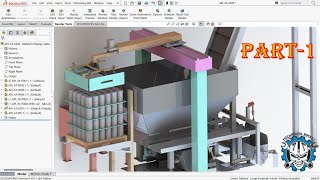 GANTRY SYSTEM DESIGN OVER A HOPPER   | DESIGN PART - 01 | SOLIDWORKS TUTORIAL | AUTOMATION DESIGN |