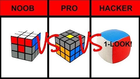 Noob VS Pro VS Hacker----Cubing