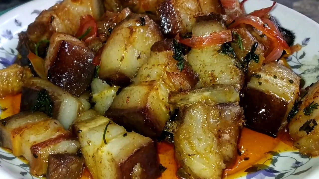 Pork Belly Fry Pork Fry without Oil Easy Pork Fry Recipe YouTube