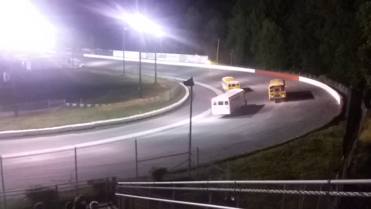 Bus ride for the kids at Caraway Speedway - YouTube