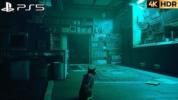 STRAY (PS5) Chapter 3: The Flat Walkthrough (4K HDR)