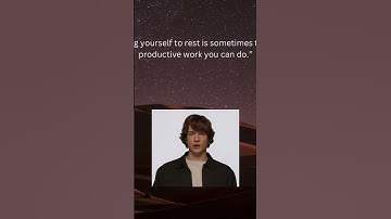 "Allowing yourself to rest is sometimes the most productive work you can do."
