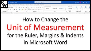 How to Change the Unit of Measurement for the Ruler, Margins, and Indents in Microsoft Word screenshot 4