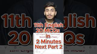 Class 11 English MCQs ONESHOT Guess Paper 2026 🔥 | Score 20/20 Marks | EduQuest