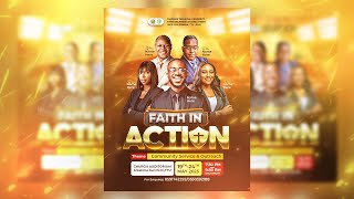 Church Flyer Design | With Gold Text Effect