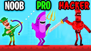 NOOB vs PRO vs HACKER in Ultimate Bowmasters Trending Android Game 2022